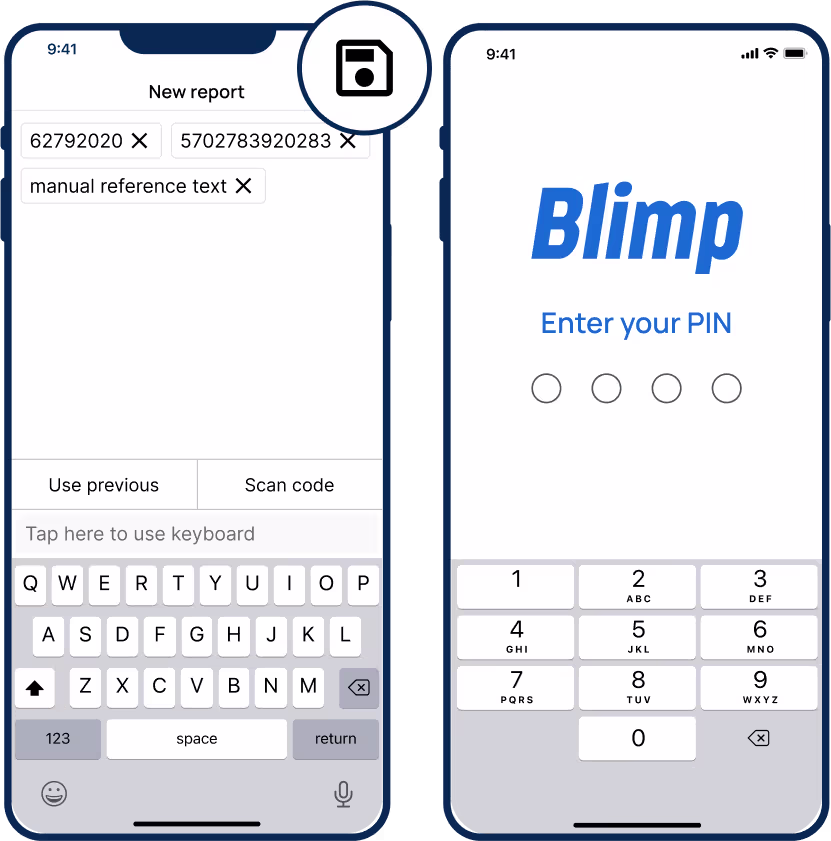 Blimp PIN access